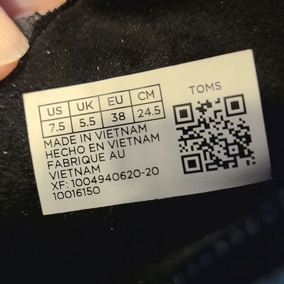 TOMS Womens Jamie Slip On Platform Sneakers Shoes Casual - Black Size 7.5 - Picture 4 of 4